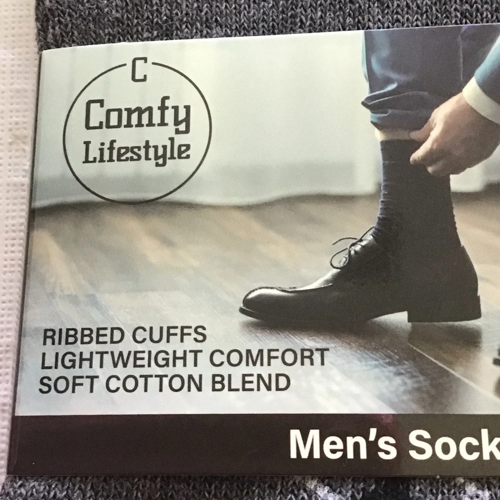 Men's Dress Socks - Gray, Navy, and Black